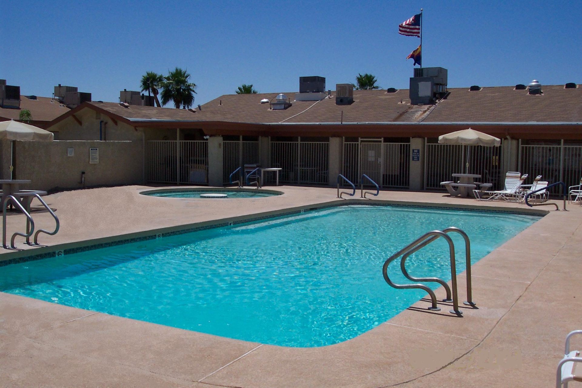 Heated pool and spa